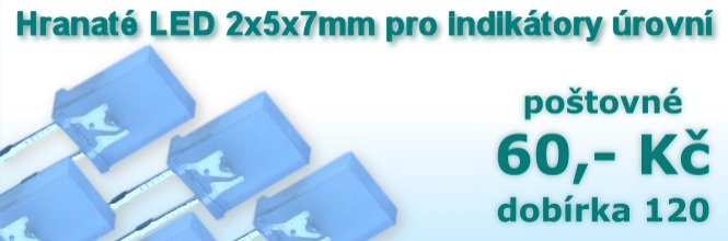Hranaté LED 2x5x7mm pro indikátory úrovní